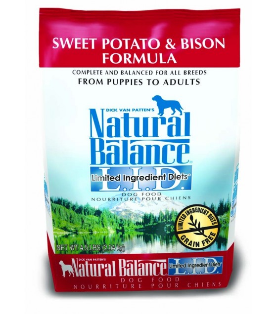 Natural Balance LID Sweet Potato & Bison Dry Dog Food 4.5lb